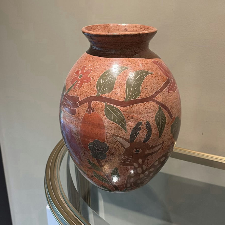 Hand-Painted Decorative Pottery Vase - image 1 of 11