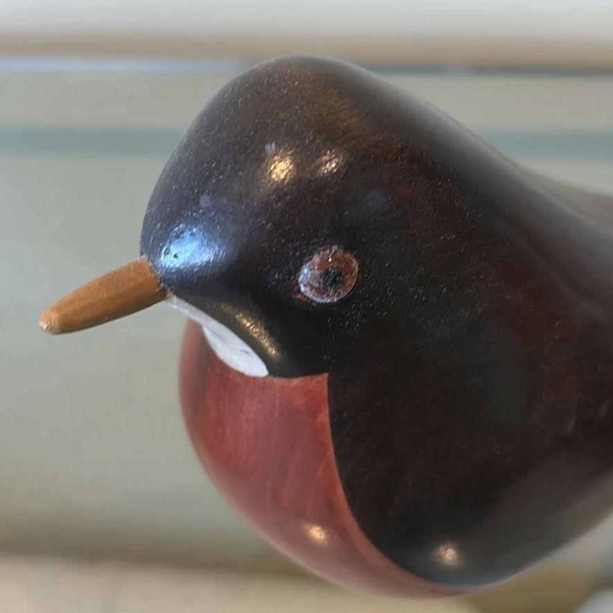 Jim Harkness Wooden Robin Bird Decoy - image 2 of 11