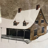 Original Signed Winter Farmhouse Artwork - thumbnail 3 of 8