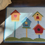 Rug Hooked Birdhouse Pattern Area Rug - thumbnail 2 of 12