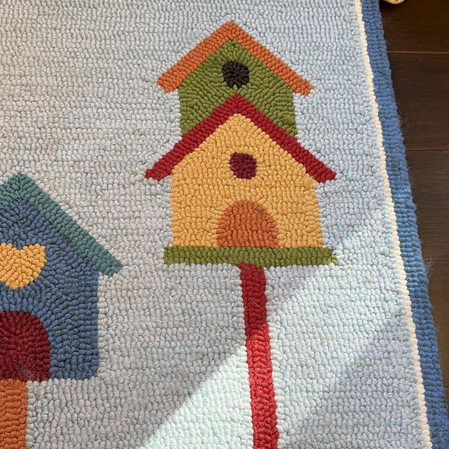Rug Hooked Birdhouse Pattern Area Rug - image 10 of 12