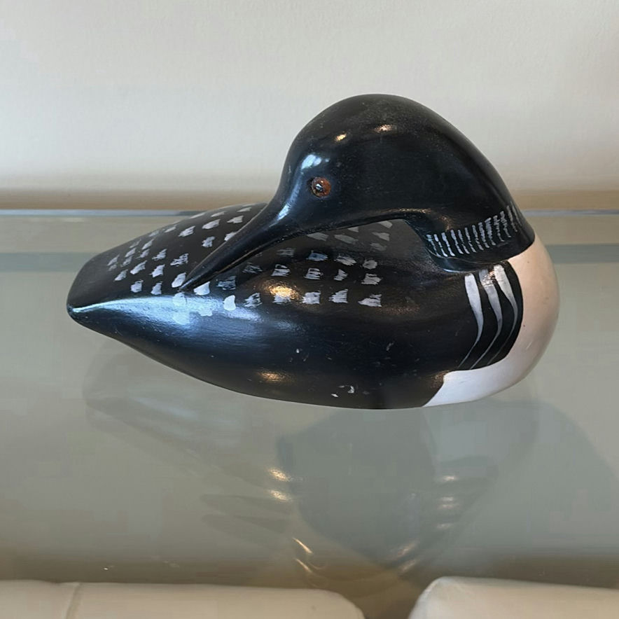 Jim Harkness Wooden Loon Bird Decoy - image 1 of 9