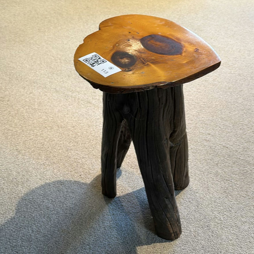 Handcrafted Wooden Stool. - image 2 of 9