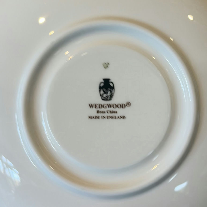 Royal Crown Derby Porcelain Plate and White Saucers - image 9 of 10