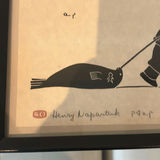 Framed Henry Napartuk Eskimo and Seal Artwork - thumbnail 2 of 11