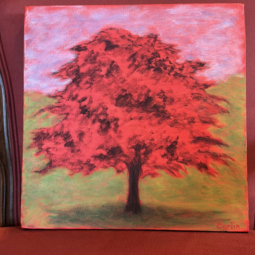ORIGINALA ART by Roma Carlin - Little Red Tree - image 2 of 11
