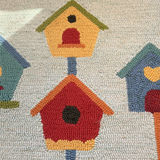 Rug Hooked Birdhouse Pattern Area Rug - thumbnail 7 of 12