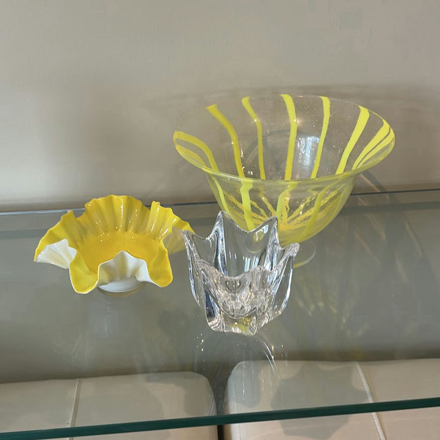 Decorative Art Glass Bowls and Crystal Vase - image 1 of 14