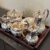 Silver Plate Tea and Coffee Serving Set with Tray - thumbnail 2 of 31