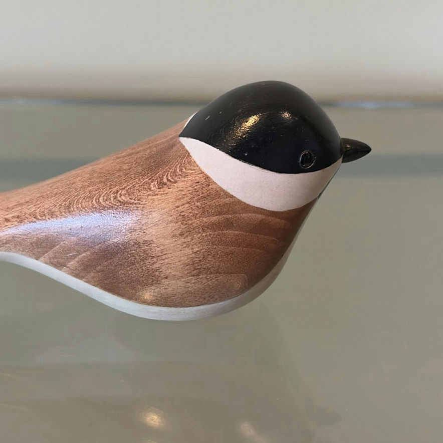 Jim Harkness Wooden Chickadee Bird Decoy - image 5 of 7