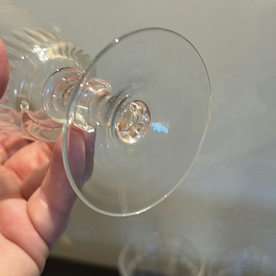 Set of Cut Crystal Stemware Glasses - Vintage - image 7 of 12