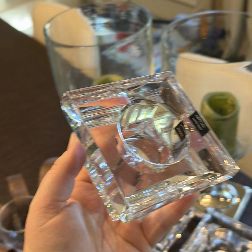 Crystal Candle Holders and Metal Candle Snuffer with Decorative Centerpiece - image 11 of 13