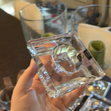 Crystal Candle Holders and Metal Candle Snuffer with Decorative Centerpiece - thumbnail 11 of 13