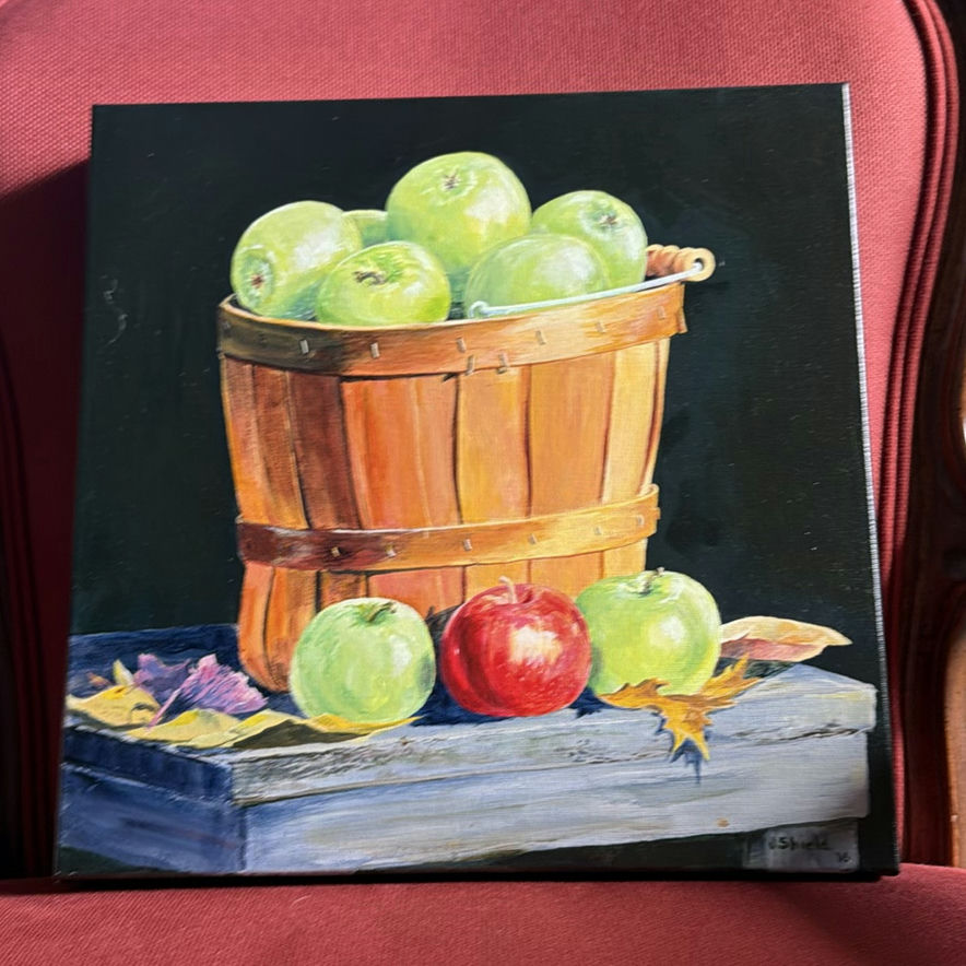 ORIGINAL ART by Judy Shield - One Red Apple - image 1 of 11