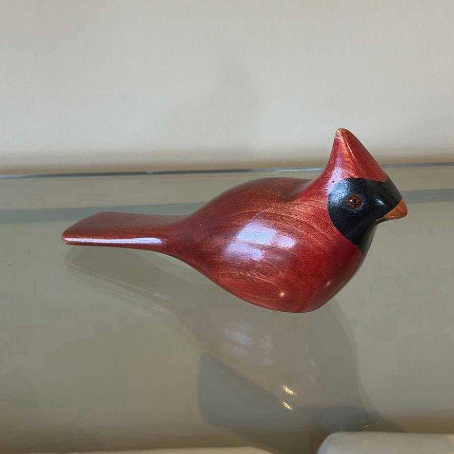 Jim Harkness Wooden Cardinal Bird Decoy - image 1 of 8