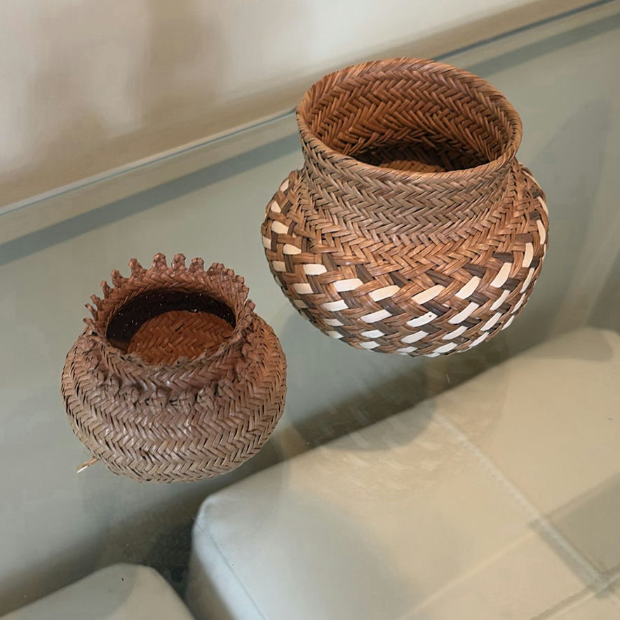 Two Indigenous Handwoven Wicker Baskets - image 2 of 11