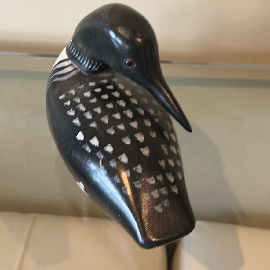 Jim Harkness Wooden Loon Bird Decoy - image 5 of 9