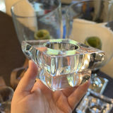 Crystal Candle Holders and Metal Candle Snuffer with Decorative Centerpiece - thumbnail 10 of 13