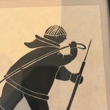 Framed Henry Napartuk Eskimo and Seal Artwork - thumbnail 4 of 11