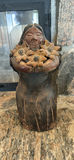 Mexican Red Clay Folk Art - Woman with Flowers - thumbnail 1 of 8