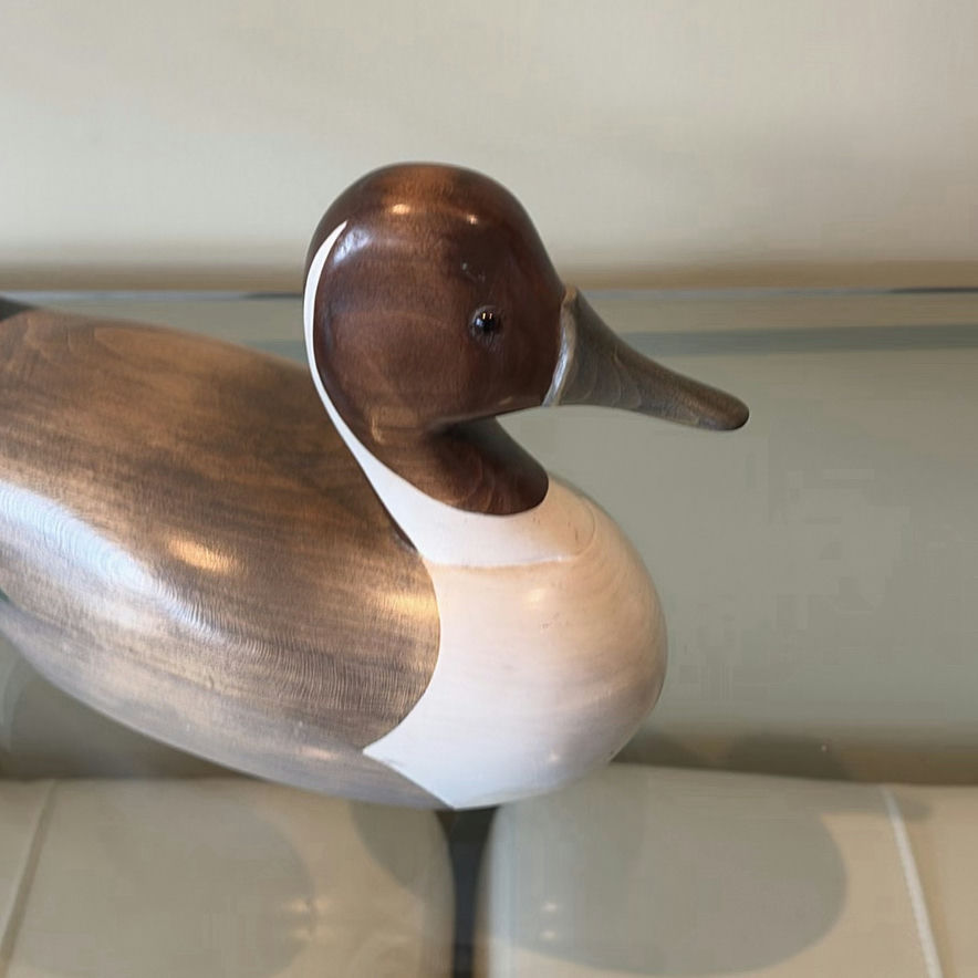 Jim Harkness 1989 Pintail Wooden Duck Decoy - image 6 of 11