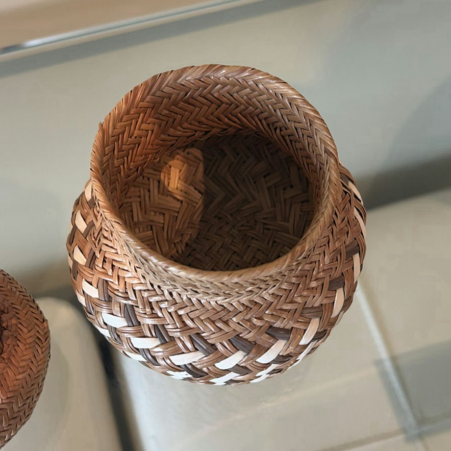 Two Indigenous Handwoven Wicker Baskets - image 3 of 11