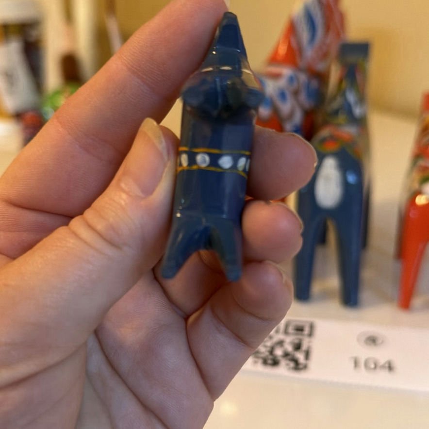 Set of Four Painted Wooden Dala Horse Figurines - by Nils Olssen - image 10 of 11