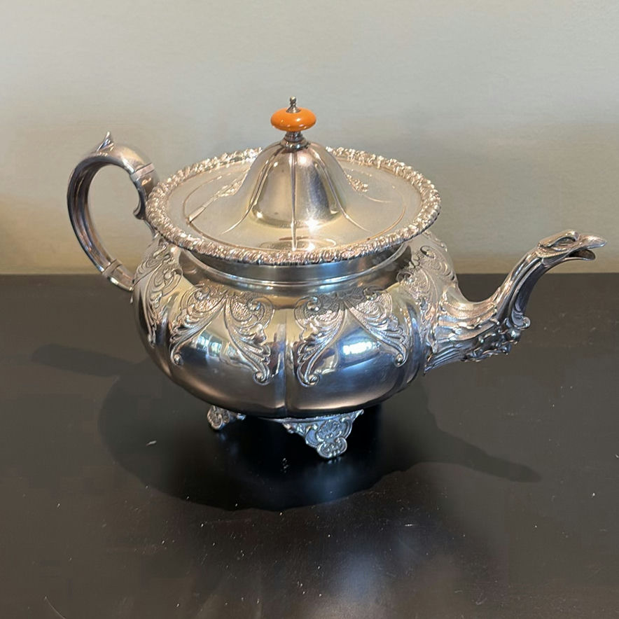 Silver Plate Tea and Coffee Serving Set with Tray - image 26 of 31