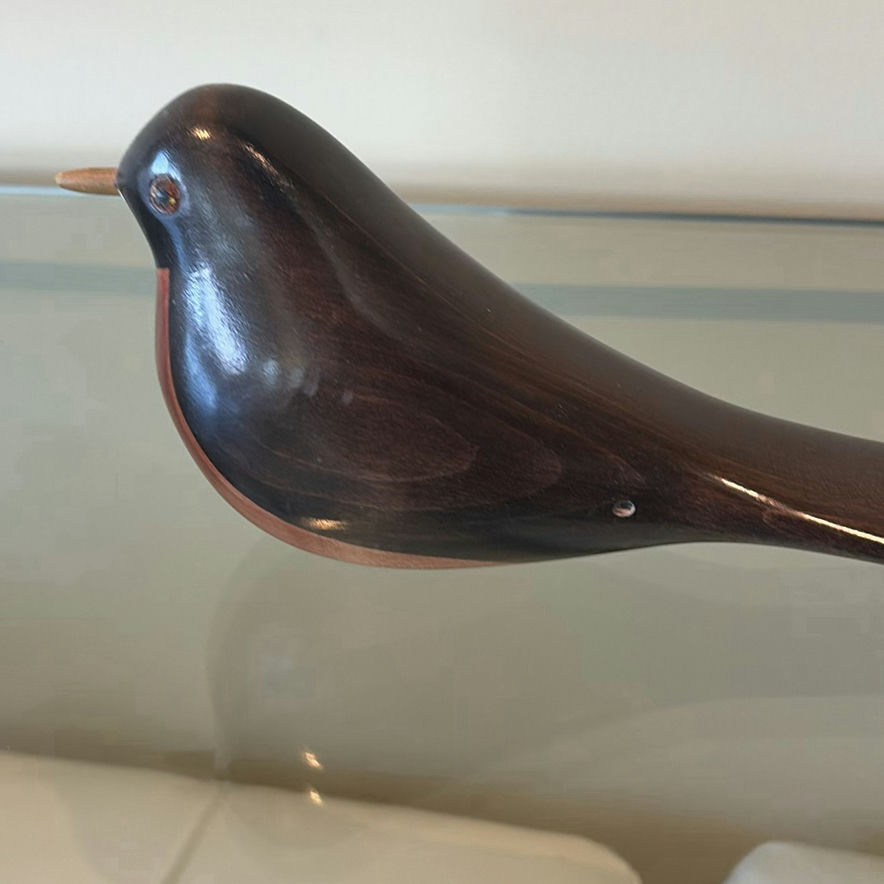 Jim Harkness Wooden Robin Bird Decoy - image 9 of 11