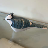 Jim Harkness Blue Jay Wooden Bird Decoy - thumbnail 2 of 9
