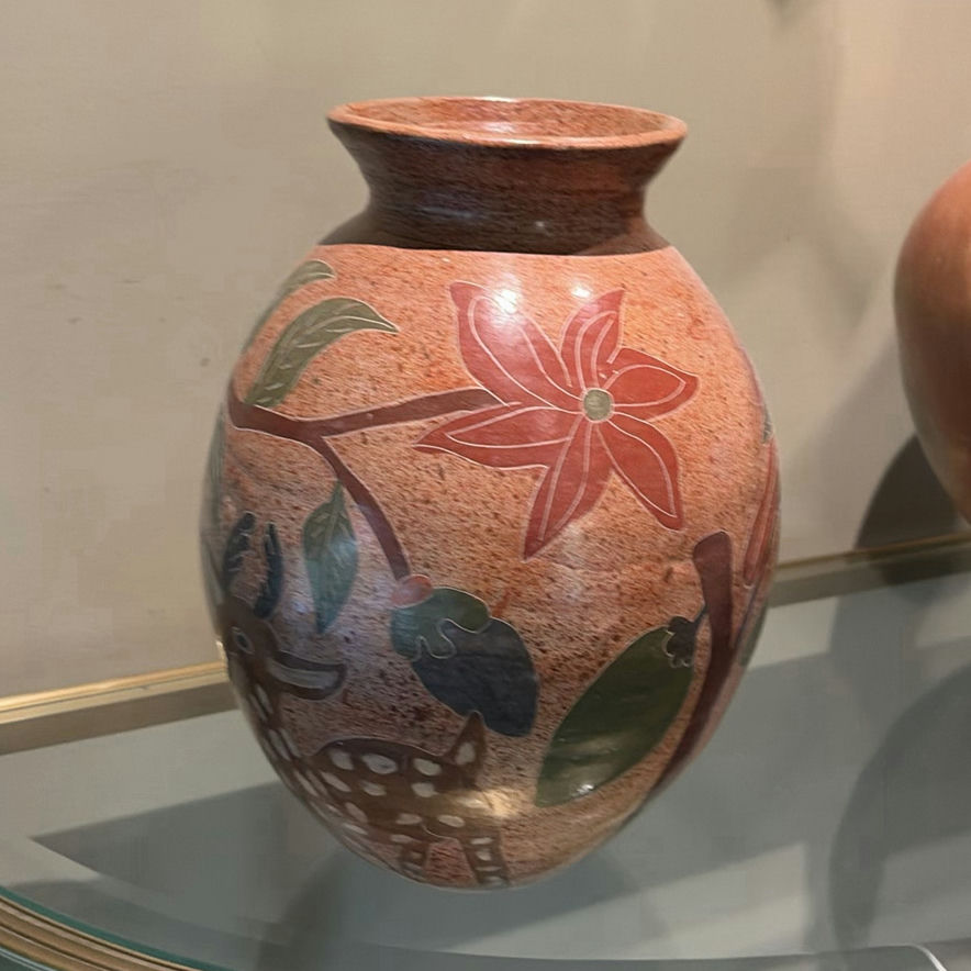 Hand-Painted Decorative Pottery Vase - image 5 of 11