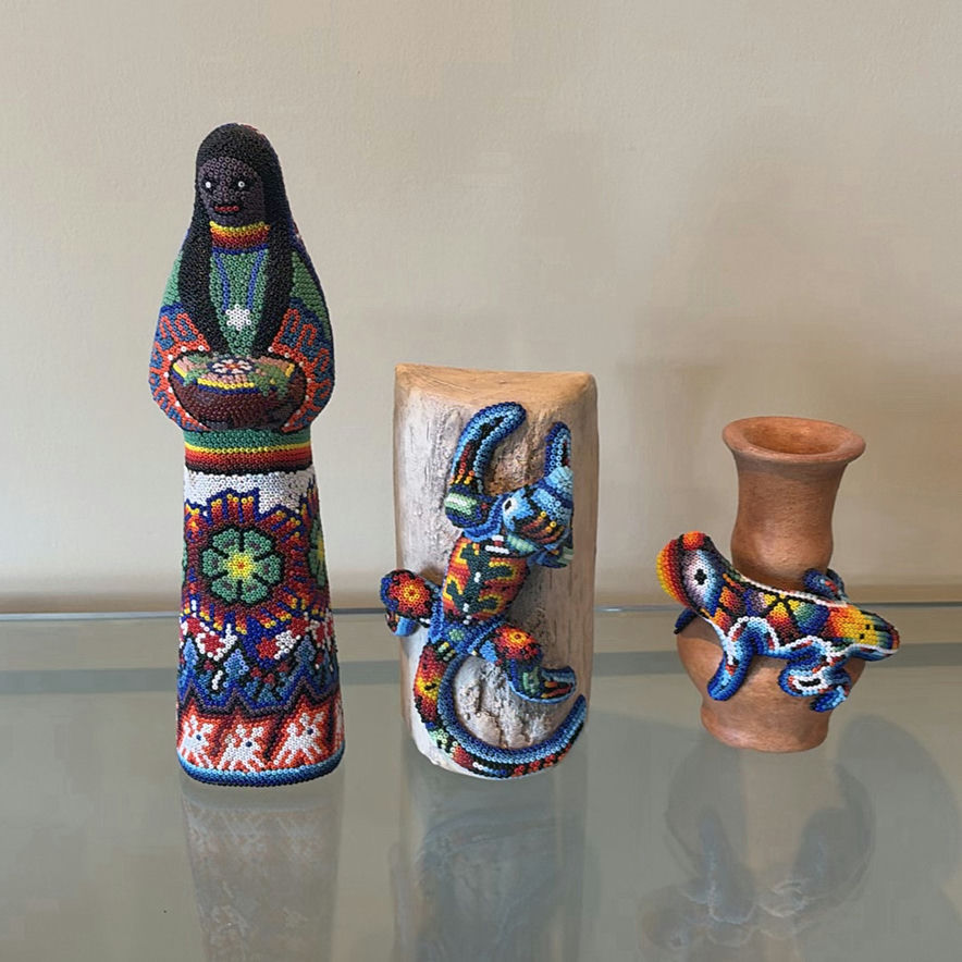Huichol Beadwork from Mexico - three pieces - image 1 of 19