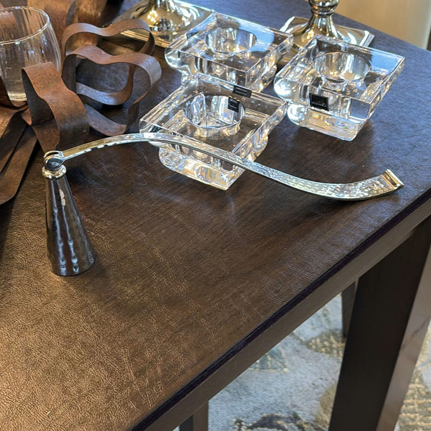 Crystal Candle Holders and Metal Candle Snuffer with Decorative Centerpiece - image 4 of 13