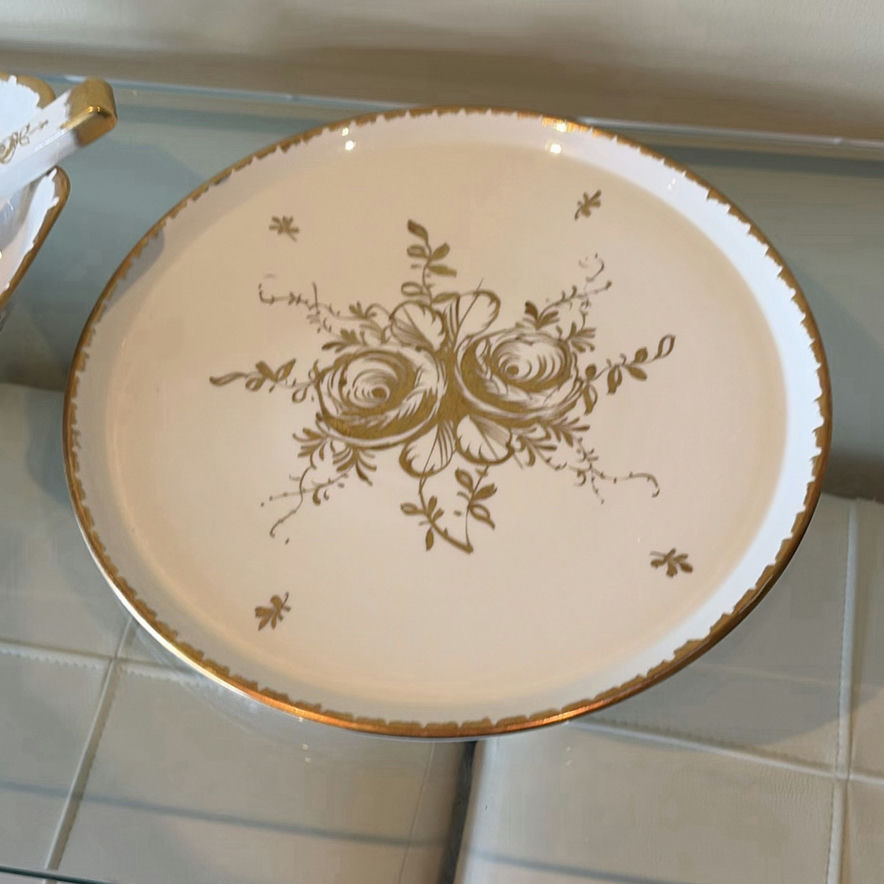 BIRKS Hand Painted French Porcelain Bowl, Plate, and Serving Spoon - image 6 of 10