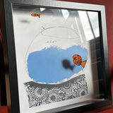 Framed Fishbowl Art Piece by Jane Ormes - thumbnail 2 of 7