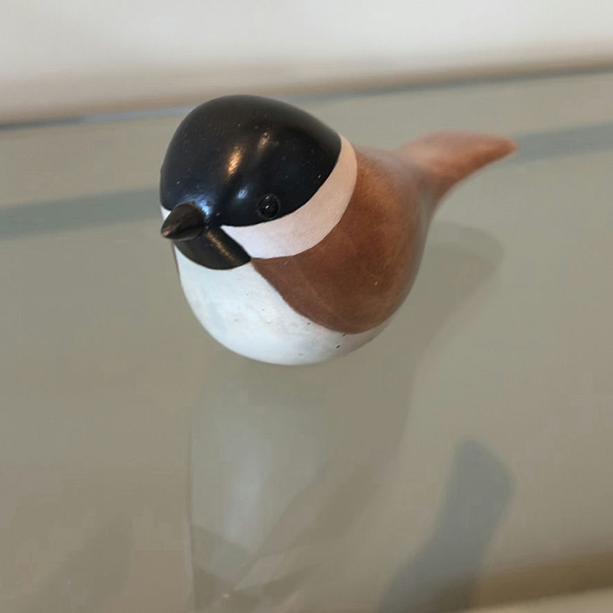 Jim Harkness Wooden Chickadee Bird Decoy - image 2 of 7