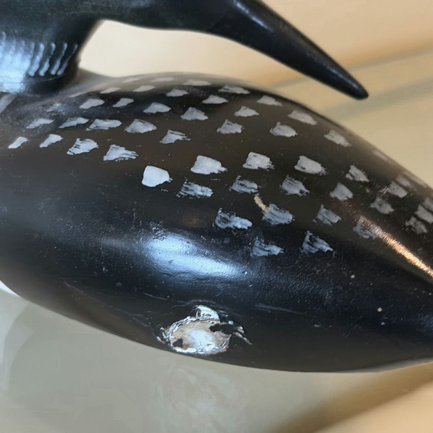 Jim Harkness Wooden Loon Bird Decoy - image 7 of 9