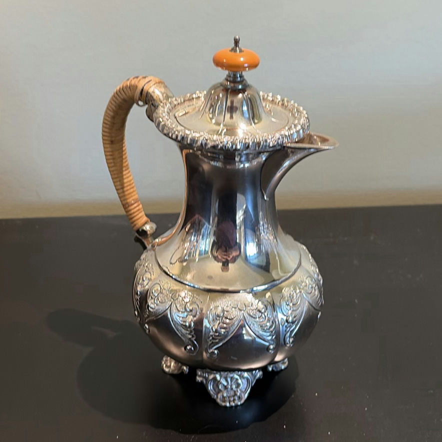 Silver Plate Tea and Coffee Serving Set with Tray - image 3 of 31