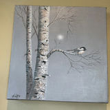 ORIGINAL ART by Henri Lobo - Chicadee on Birch - thumbnail 5 of 8