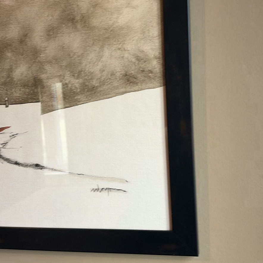 Original Signed Winter Farmhouse Artwork - image 7 of 8