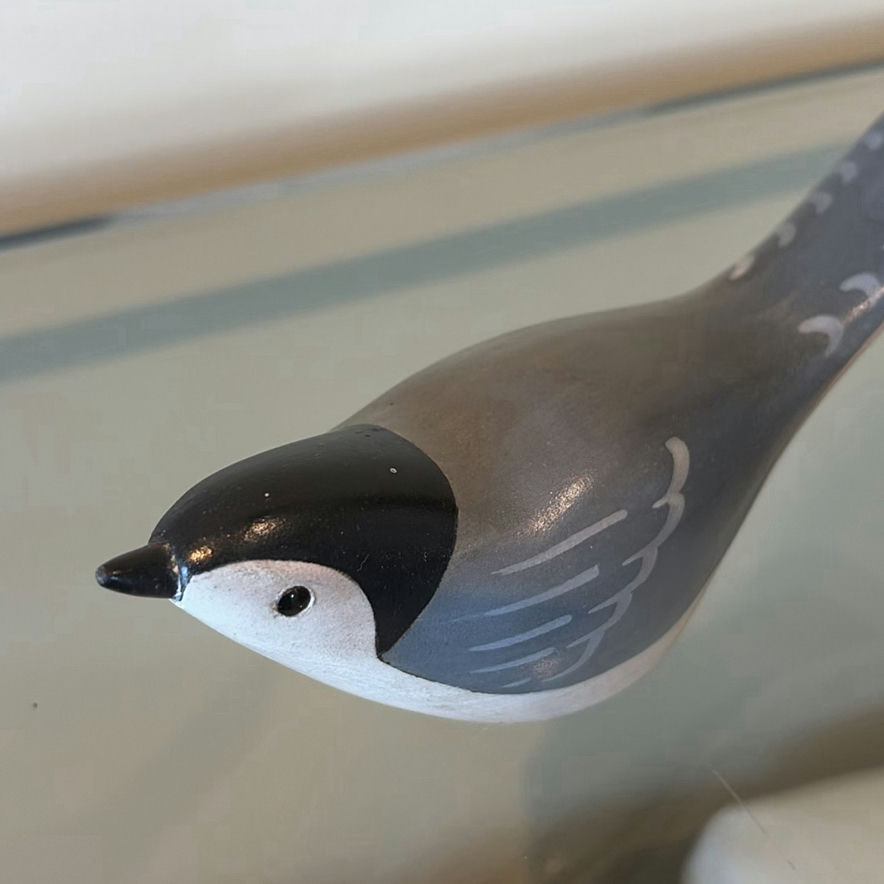 Jim Harkness Wooden Nuthatch Bird Decoy - image 3 of 8