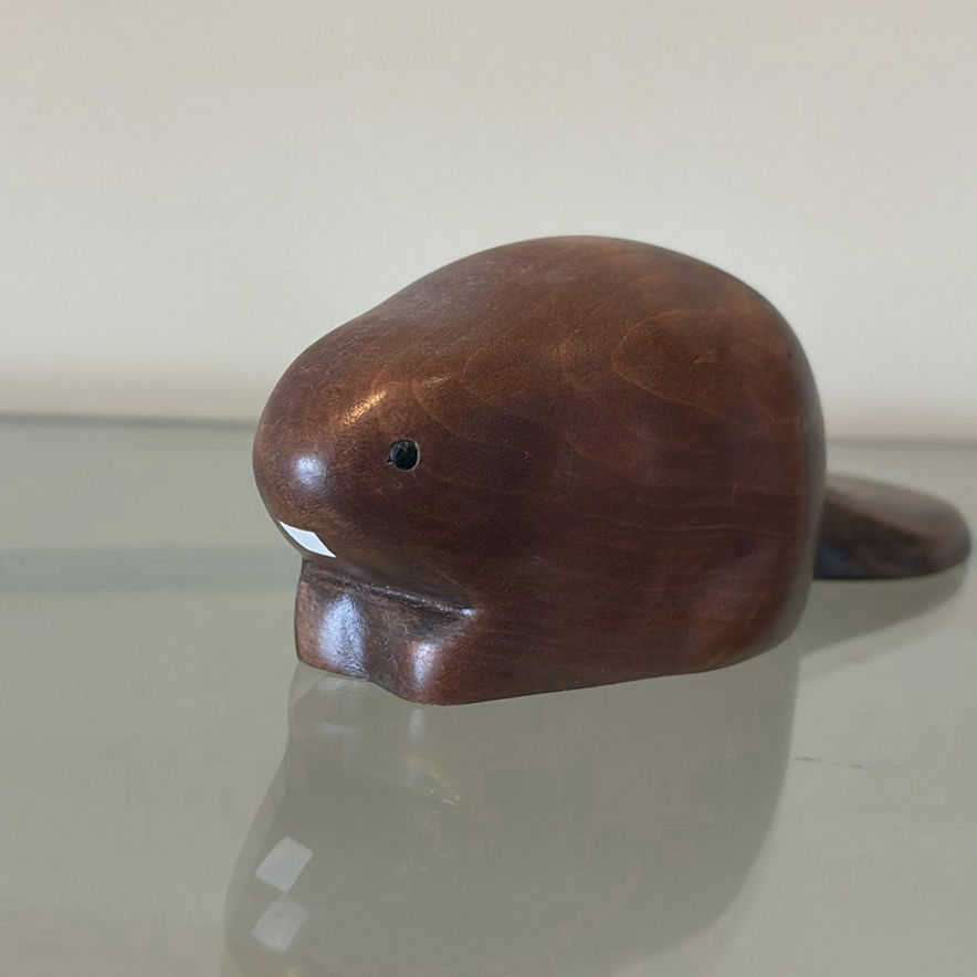 Jim Harkness Wooden Beaver Decoy - image 3 of 8