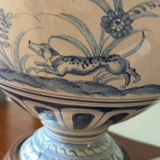 Blue and White Ceramic Table Lamp - from Italian Pharmacy Urn - thumbnail 7 of 12