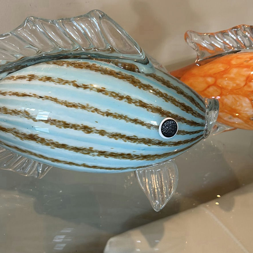 Two Blown Glass Fish Figurines - image 2 of 9
