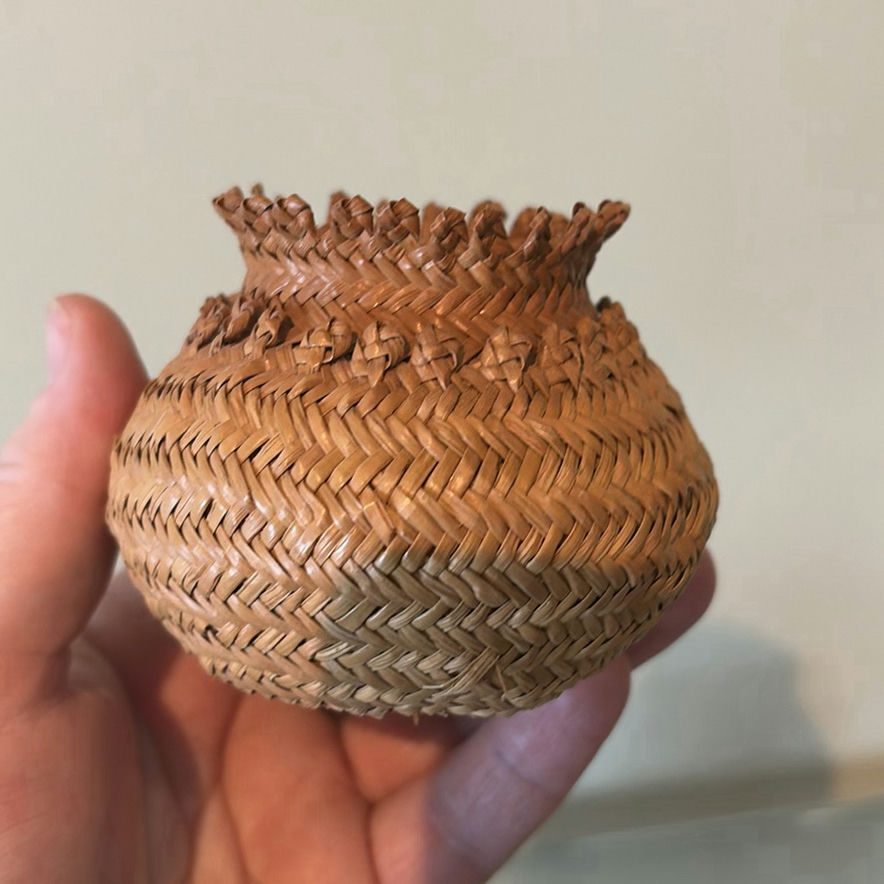 Two Indigenous Handwoven Wicker Baskets - image 6 of 11
