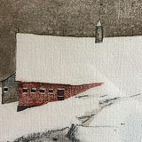 Original Signed Winter Farmhouse Artwork - thumbnail 4 of 8