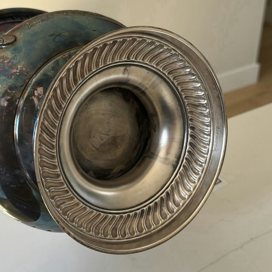 Decorative Metal Urn Vase - image 8 of 9