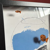Framed Fishbowl Art Piece by Jane Ormes - thumbnail 4 of 7