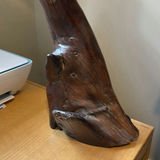 Handcrafted Wood Base Table Lamp with Fabric Shade - thumbnail 2 of 9