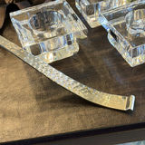 Crystal Candle Holders and Metal Candle Snuffer with Decorative Centerpiece - thumbnail 6 of 13